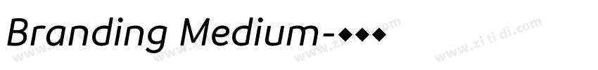 Branding Medium字体转换